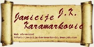 Janićije Karamarković vizit kartica